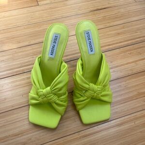 Neon yellow heels